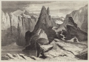 Vulkanischer Krater in den Saian-Bergen, Mongolei